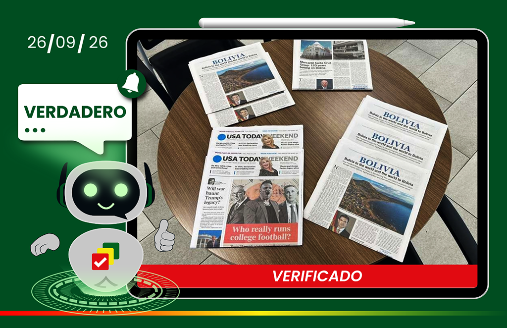 Verdadero: USA Today  incluye una separata sobre  Bolivia en su edición impresa